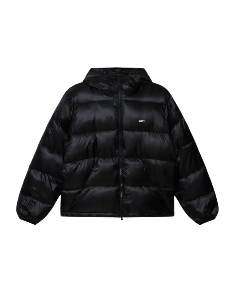 Stratus puffer jacket piumino imbottito invernale con cappuccio - black M