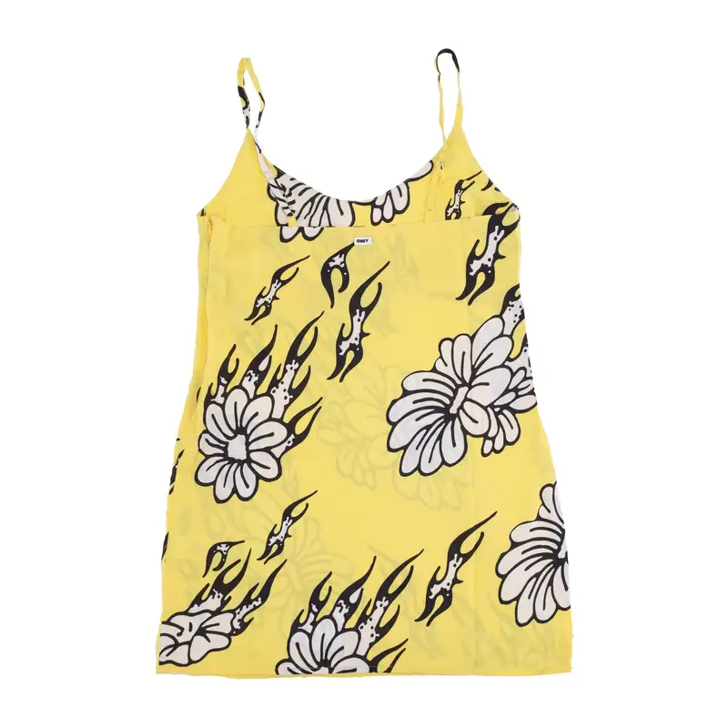 Vestito Donna Flamin ' Flower Dress Cyber Yellow