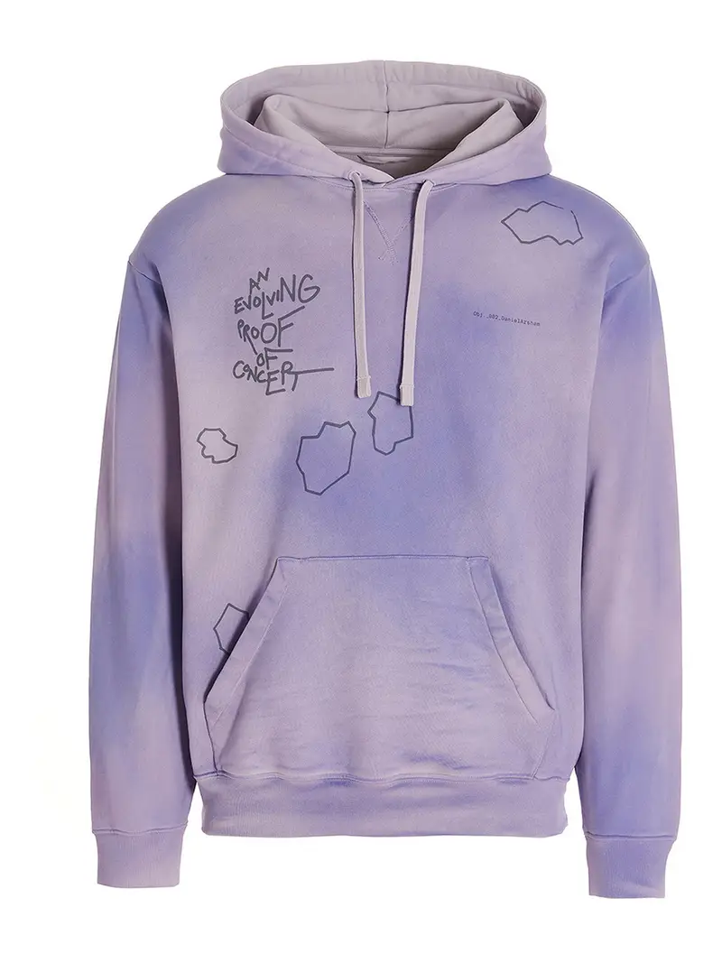 felpa con cappuccio patinata Viola