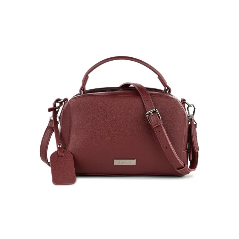 Bauletto bordeaux da donna con tracolla removibile