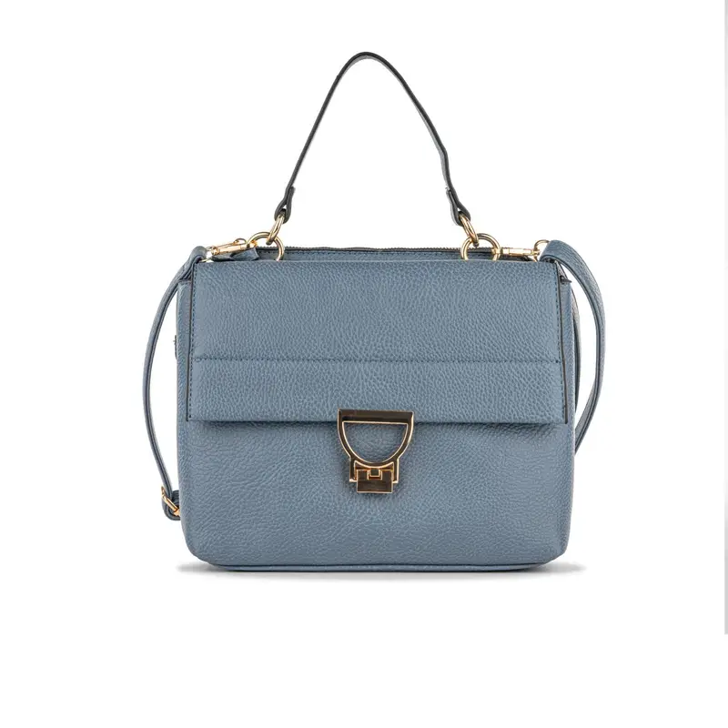 Borsa azzurra da donna con ciondolo