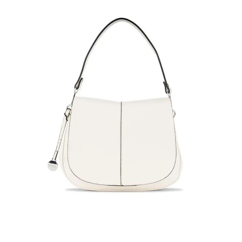 Borsa bianca da donna con ciondolo