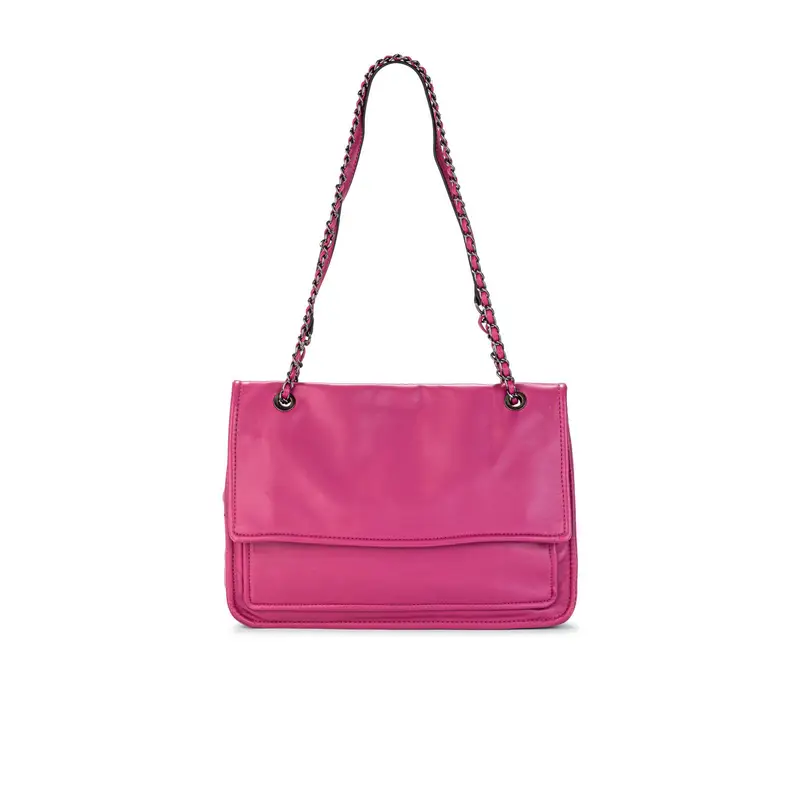 Borsa rosa fucsia con manici a catena