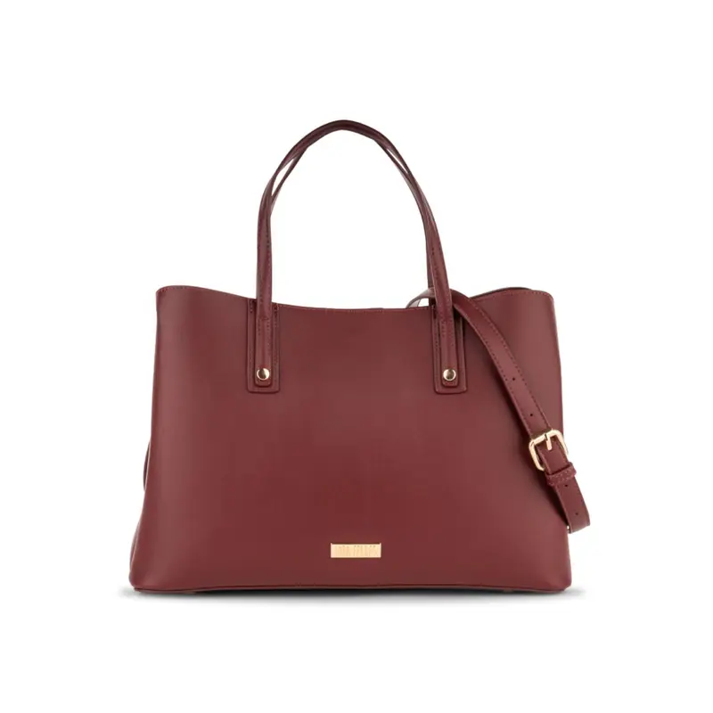 Borsa rossa da donna con logo