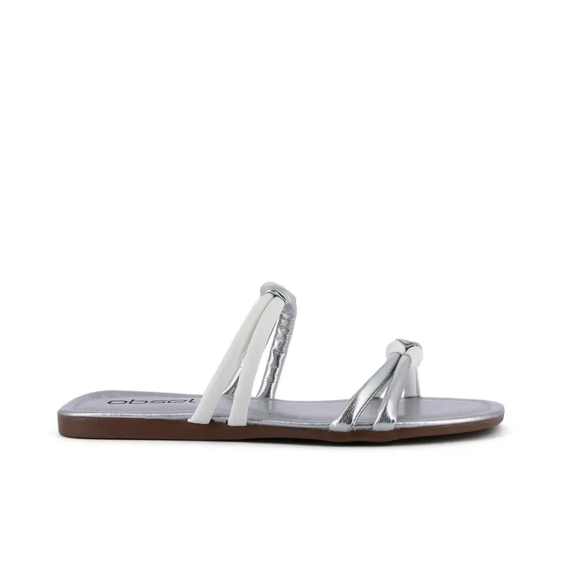 Ciabattine argento effetto laminato