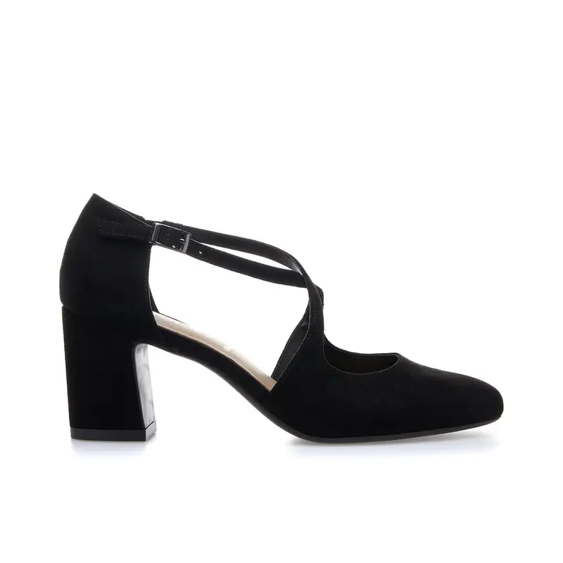 Decolletè nere con cinturini a incrocio