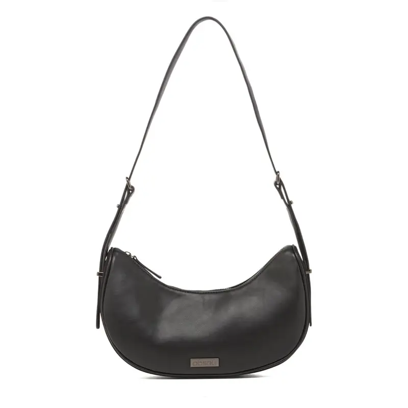 Moon bag nera da donna con tracolla