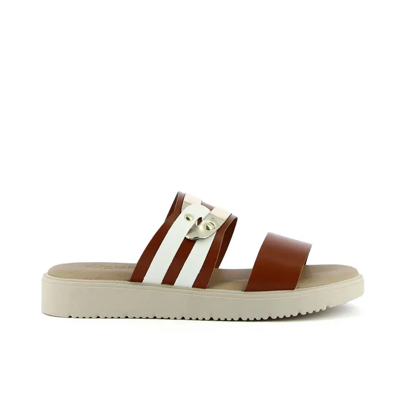 Sandali marroni doppia fascia