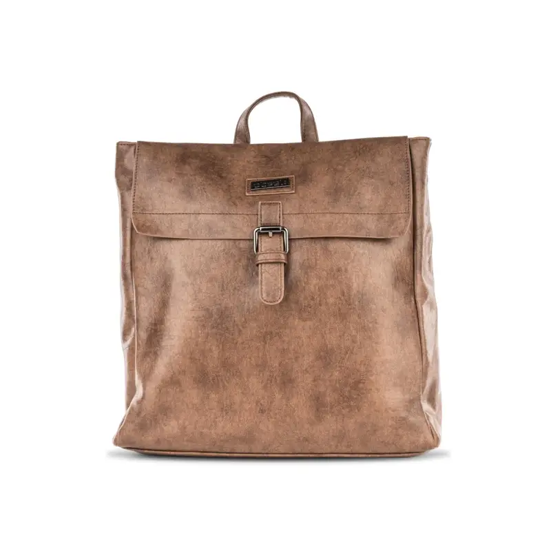 Zaino marrone da donna effetto vintage con fibbia