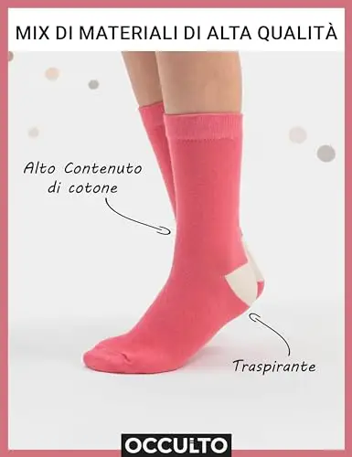 Occulto Calzini Colorati Bambino e Bambina Pacco da 10 (modello: Estilo) Menta 27 miniatura 3