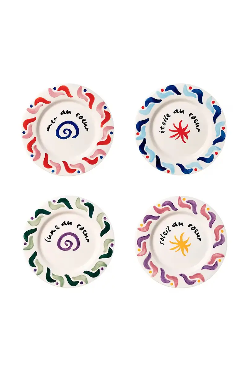 set piatti Cala Secreta 22 cm pacco da 4 Multicolore