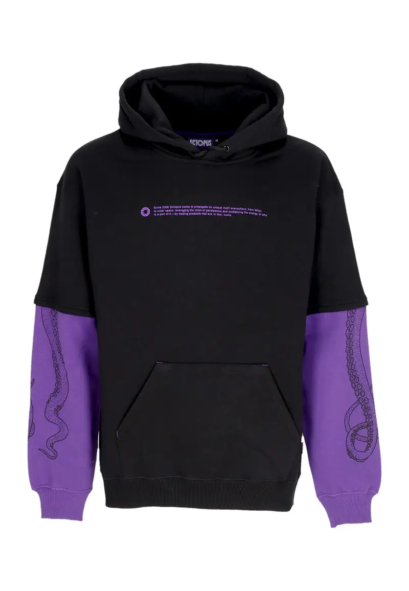 Felpa Cappuccio Uomo Logo Overhoodie Black