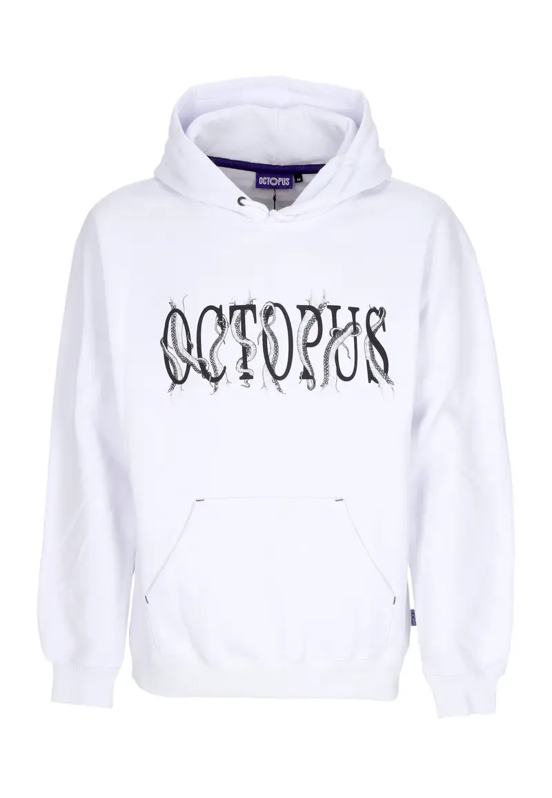 Felpa Cappuccio Uomo Tentacles Logo Hoodie White
