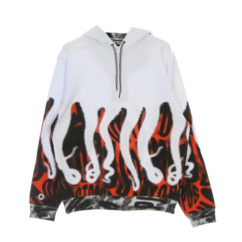 Felpa Leggera Cappuccio Uomo Halftone Sh Hoodie White