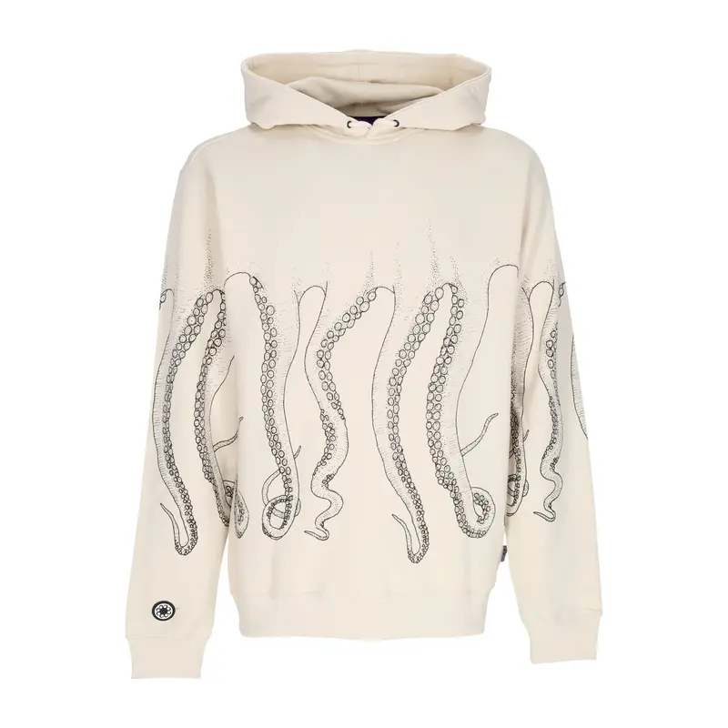 Felpa Leggera Cappuccio Uomo Outline Hoodie Black/dusty White