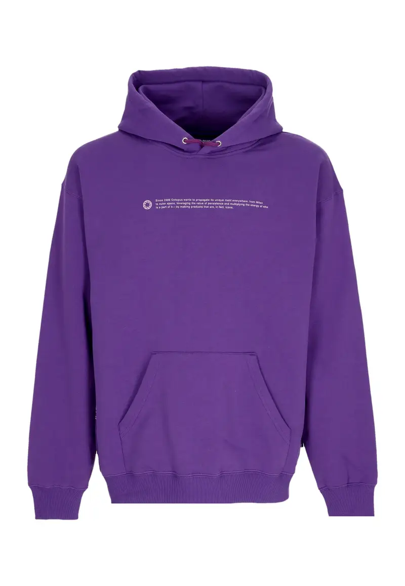 Felpa Leggera Cappuccio Uomo Outline Logo Hoodie Purple