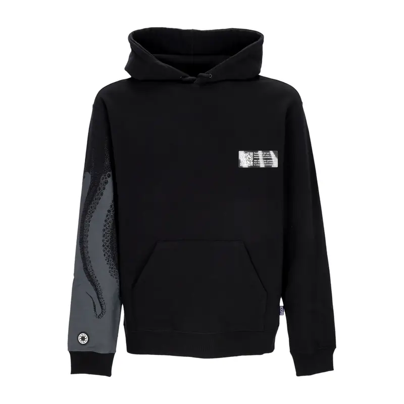 Felpa Leggera Cappuccio Uomo Side Hoodie Black