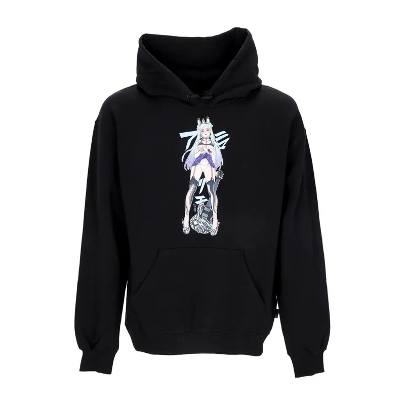 Felpa Leggera Cappuccio Uomo Zebra Idol Hoodie Black