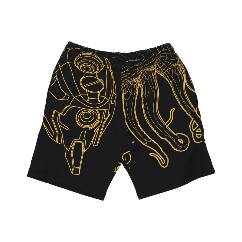 Pantalone Corto Tuta Uomo Evangelion 00 Flowing Octopus Sweatshorts Black