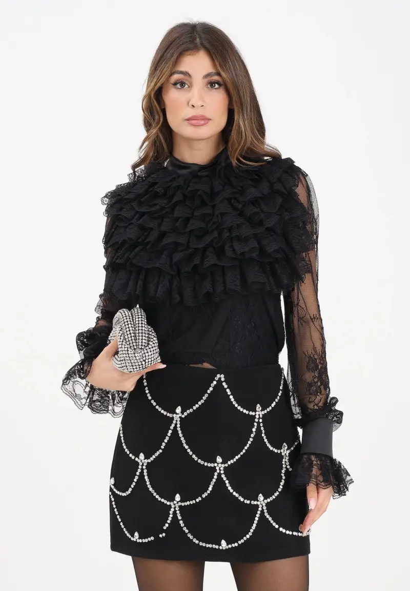 Blusa Fiano nera da donna miniatura 2