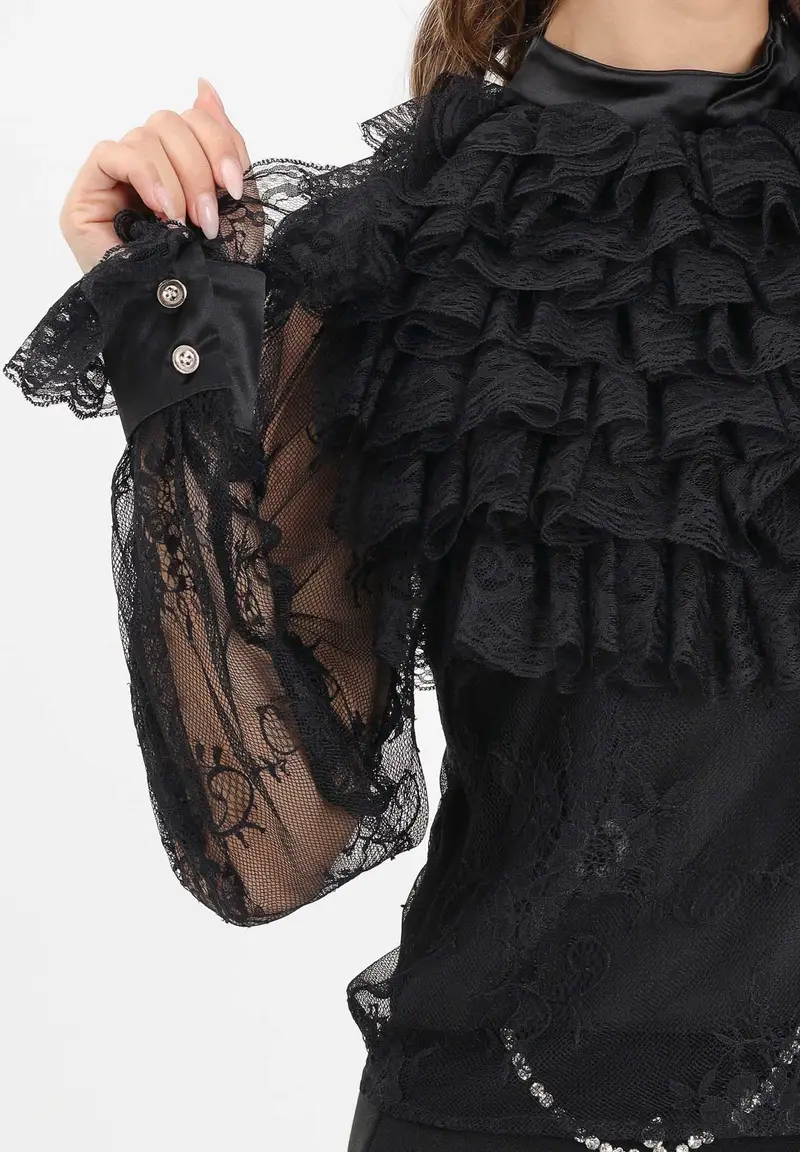 Blusa Fiano nera da donna miniatura 3