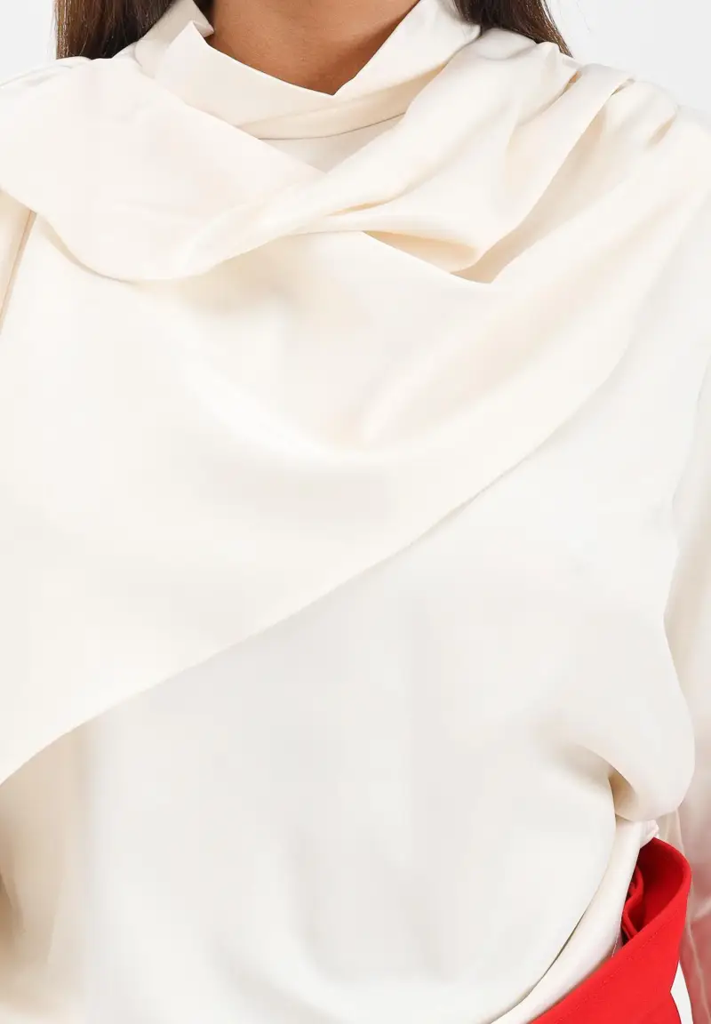 Blusa Galliera panna da donna miniatura 3