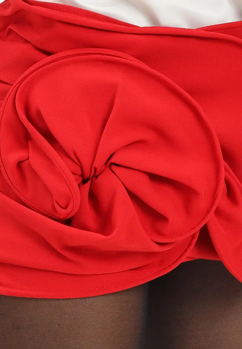 Gonna corta Buriano rossa da donna miniatura 3