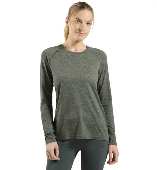 Essential L/S W - maglia running a manica lunga - donna Green