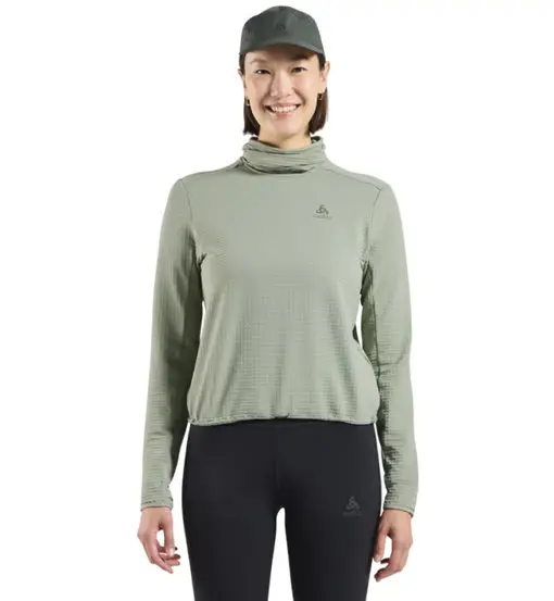 Essential Thermal W - felpa running - donna Green