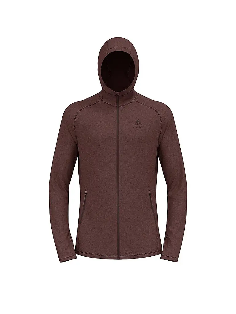 Giacca in pile da uomo Tencia con cappuccio rosso scuro | XL