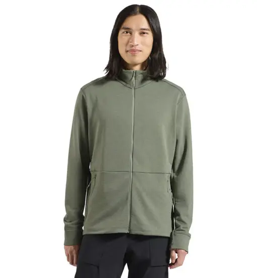 Grid M - felpa in pile - uomo Green