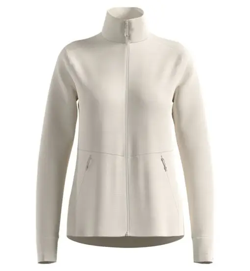 Grid W - felpa in pile - donna Dark White