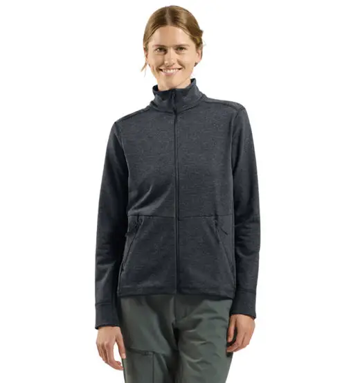 Grid W - felpa in pile - donna Grey