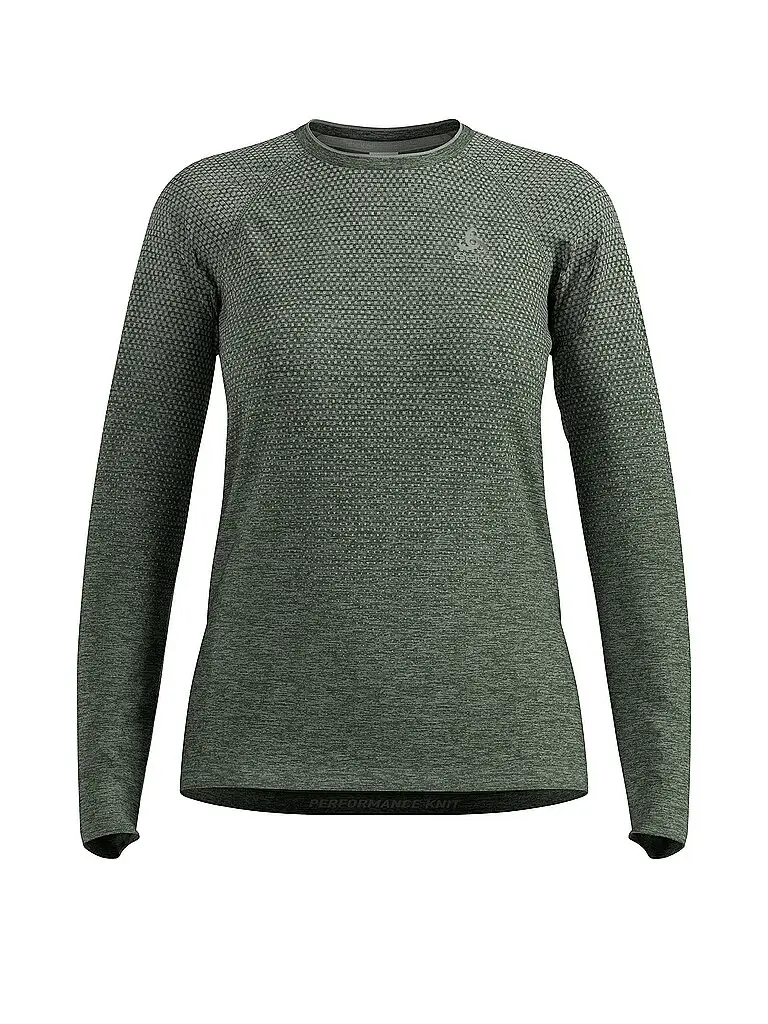 Maglia da running da donna Essentials Seamless oliva | XS