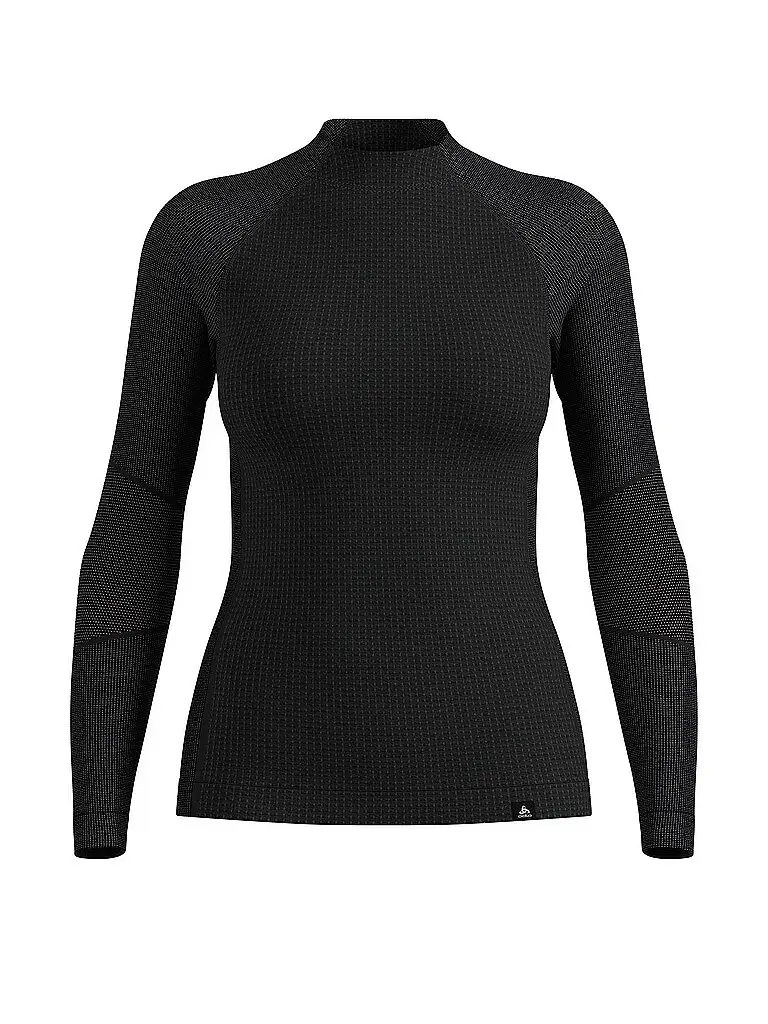 Maglia intima da donna Natural Merino 260 con mezza zip nero | S