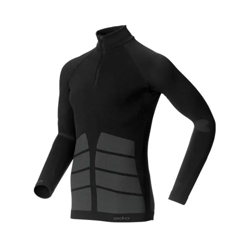 Maglia Trekking Zip Evolution Warm Nero Uomo S