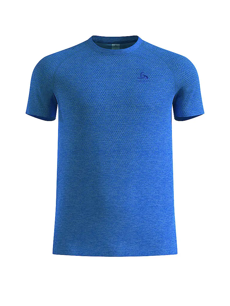 Maglietta da running da uomo Essential Seamless blu | S