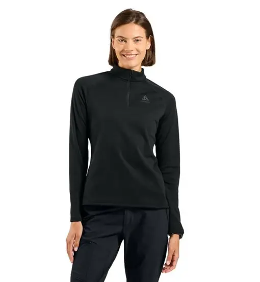 Midlayer 1/2 zip Besso W - felpa in pile - donna Black