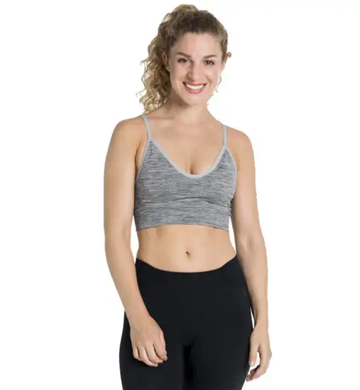 Padded Seamless Soft 2 0 - reggiseno sportivo basso sostegno - donna Grey