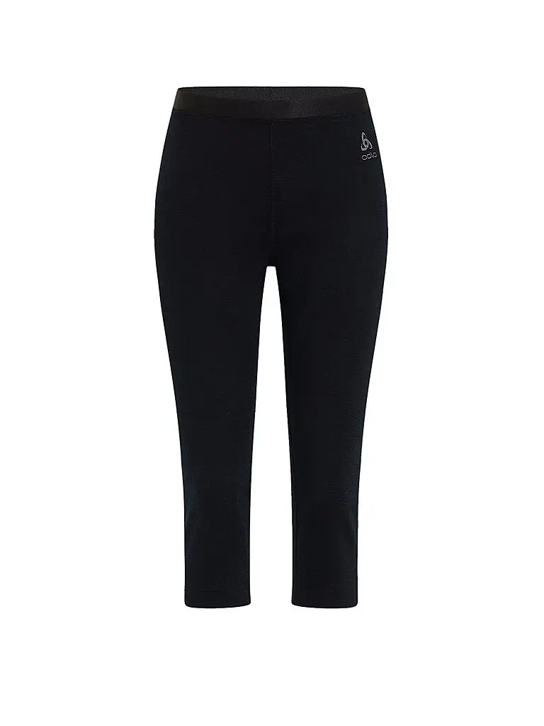 Pantaloni da donna 3/4 Merino 200 nero | S