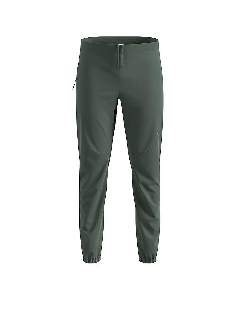 Pantaloni da sci di fondo da uomo Essential Warm verde scuro | S