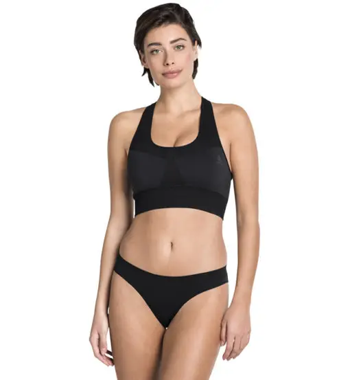 Seamless Medium (Cup B) - reggiseno sportivo medio sostegno - donna Black