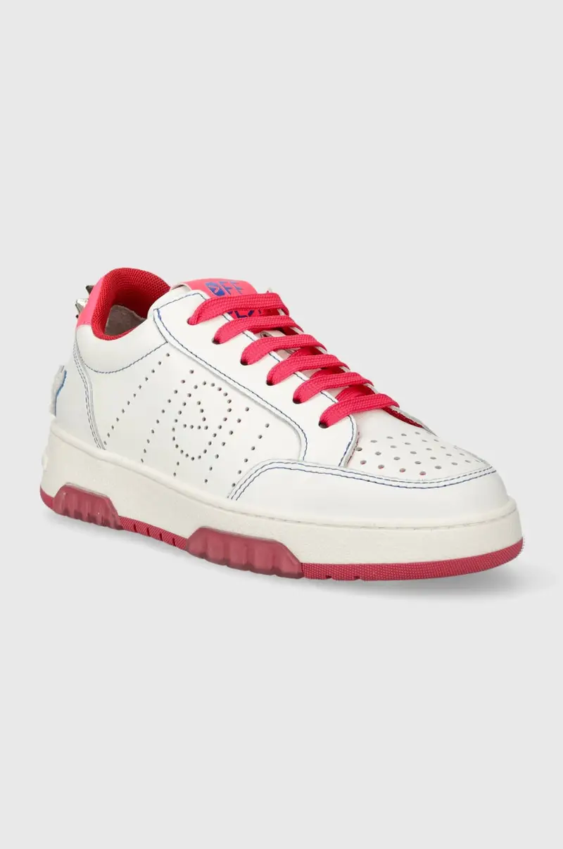 sneakers in pelle COMO COMO 1 WHITE FUXIA STUDS Bianco miniatura 2