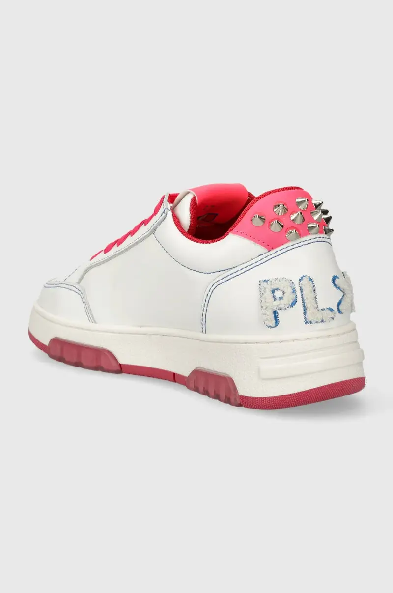 sneakers in pelle COMO COMO 1 WHITE FUXIA STUDS Bianco miniatura 3