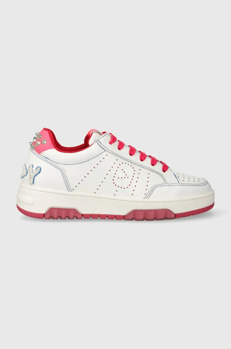 sneakers in pelle COMO COMO 1 WHITE FUXIA STUDS Bianco