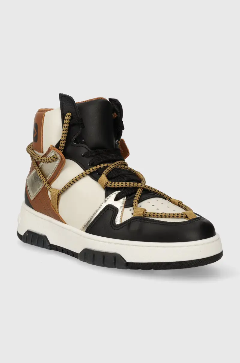 sneakers in pelle SORRENTO SORRENTO 2 BLACK, LATTE, COGNAC, GOLD Marrone miniatura 2