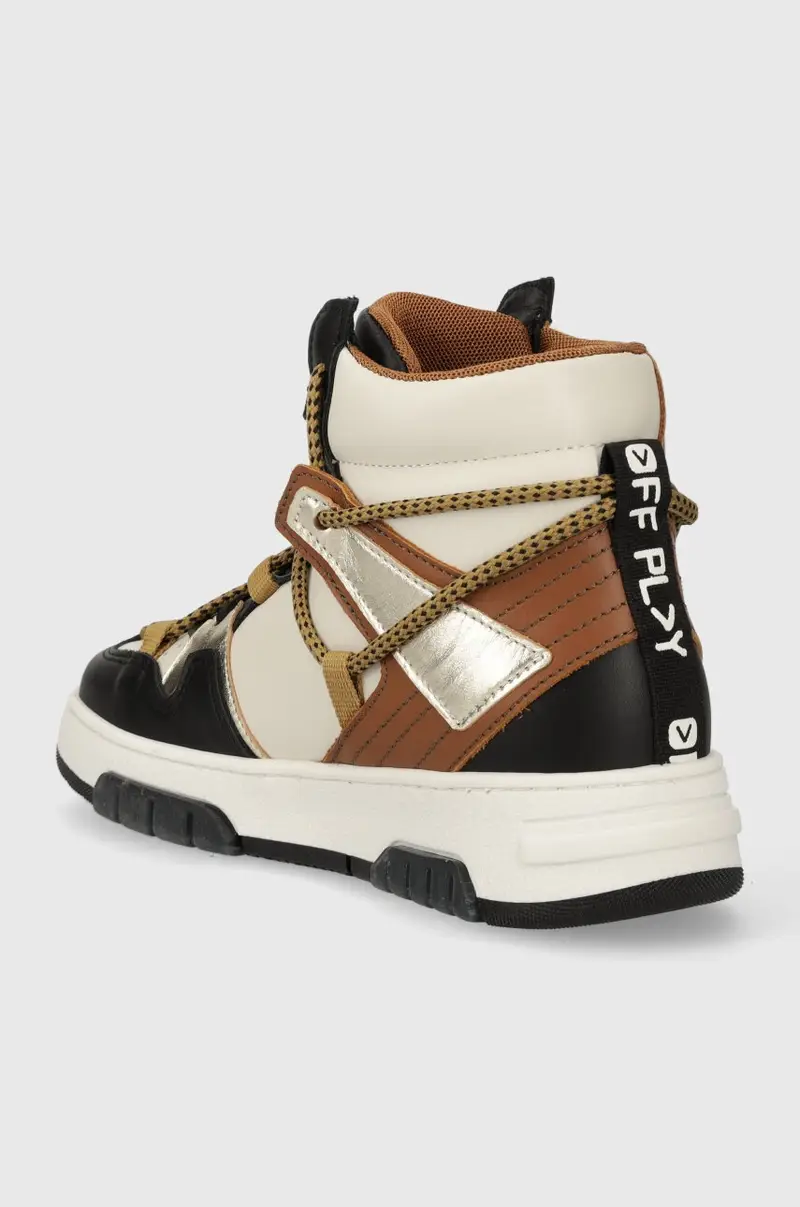 sneakers in pelle SORRENTO SORRENTO 2 BLACK, LATTE, COGNAC, GOLD Marrone miniatura 3