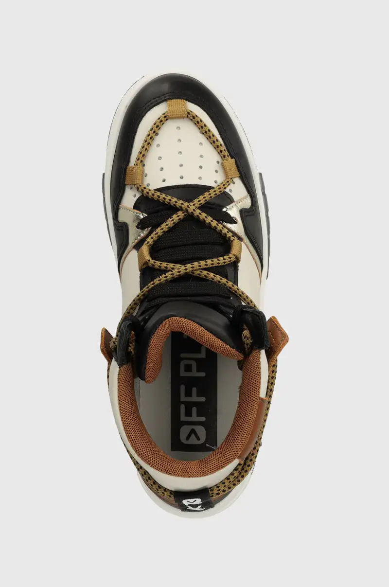 sneakers in pelle SORRENTO SORRENTO 2 BLACK, LATTE, COGNAC, GOLD Marrone miniatura 4