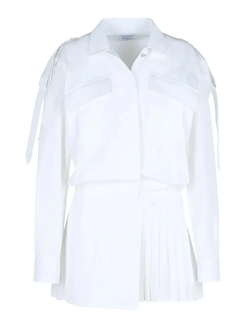 Abito di cotone bianco savana