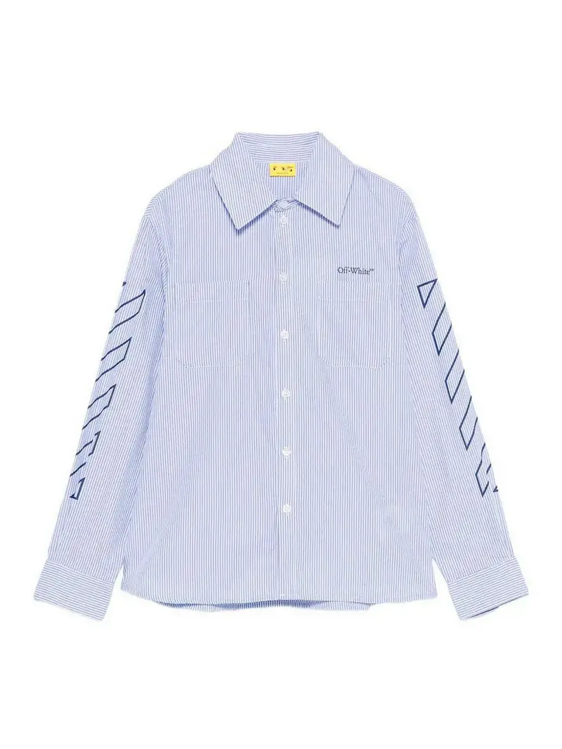 Camicia Con Logo Blu